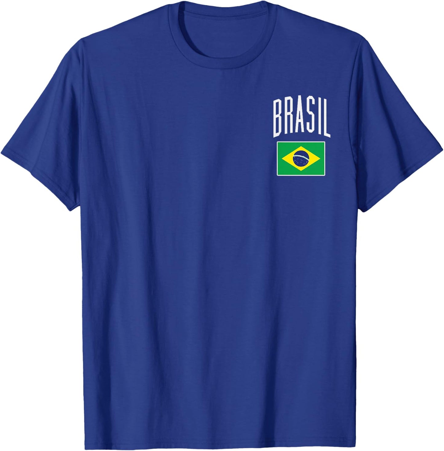 Brasil Flag Brazilian Football Soccer Fan Men Women Kids T-Shirt - T-Shirt | Royal