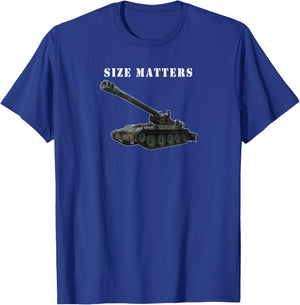 Field Artillery Size Matters M110 8-Inch Howitzer Veteran T-Shirt - T-Shirt | Royal
