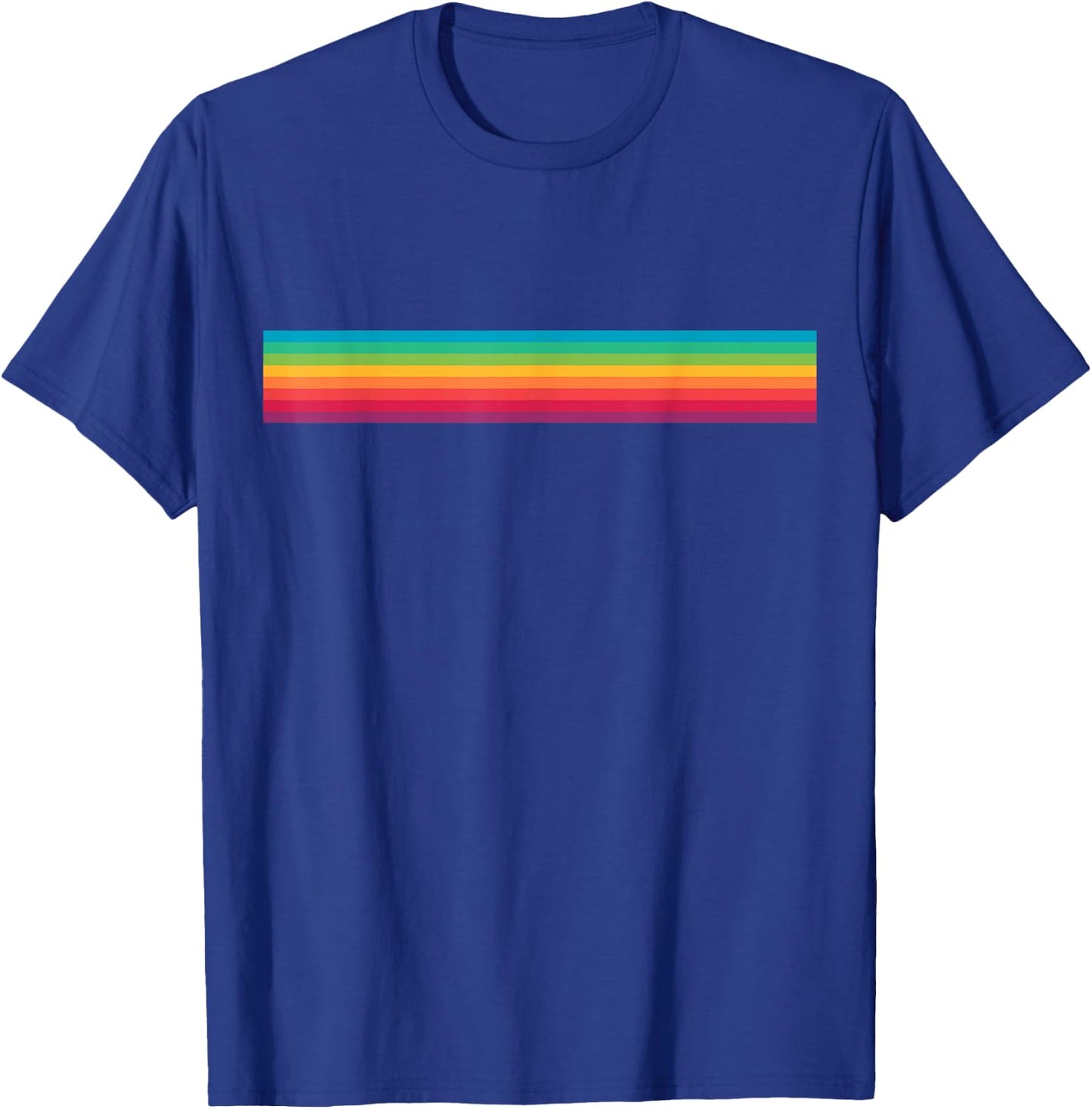 Regenbogen Bunte Streifen | Linien Standard T-Shirt - T-Shirt | Royal