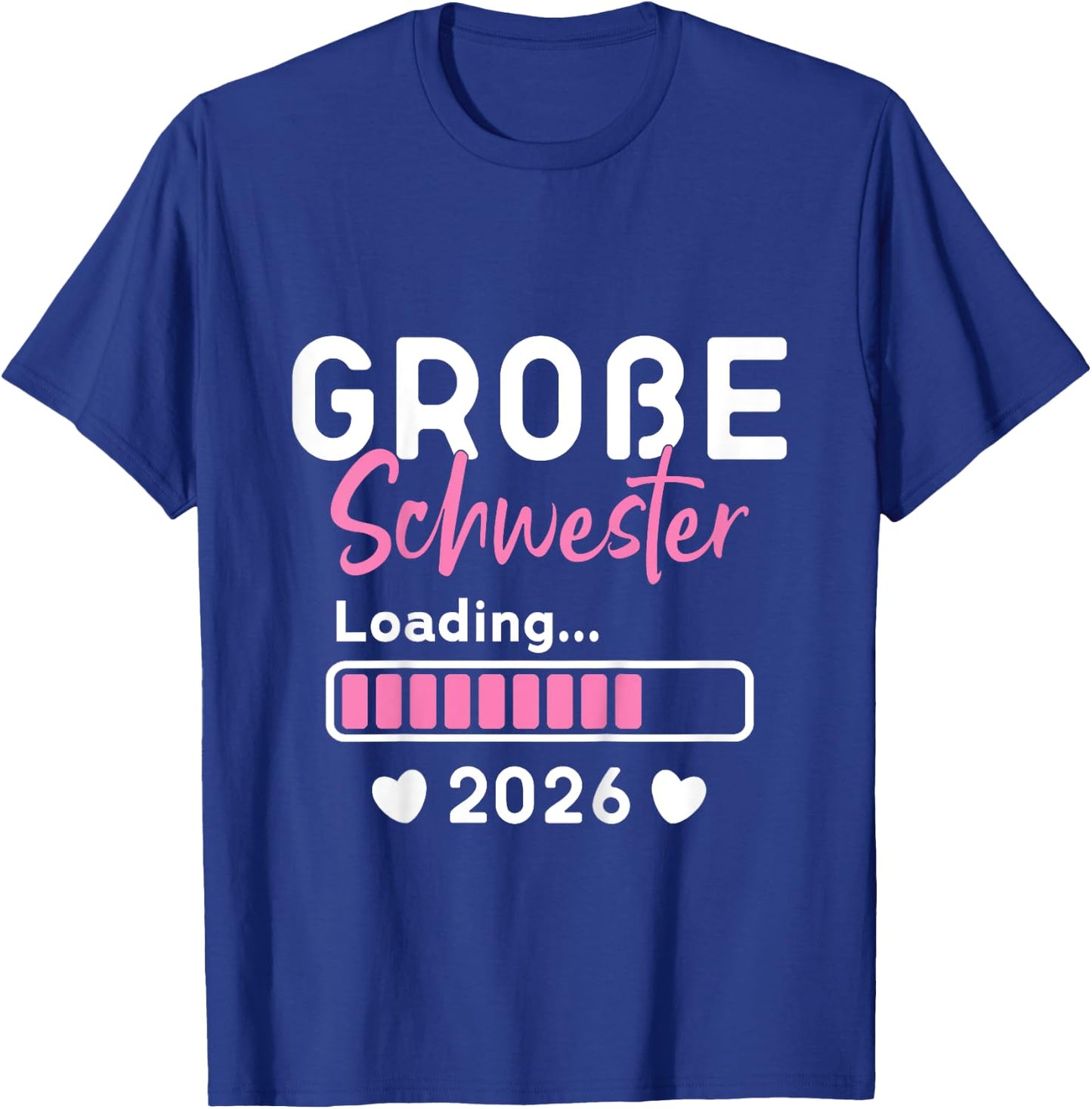 Children's Big Sister Loading 2026, I Will Be Big Sister 2026 , black T-Shirt - T-Shirt | Royal
