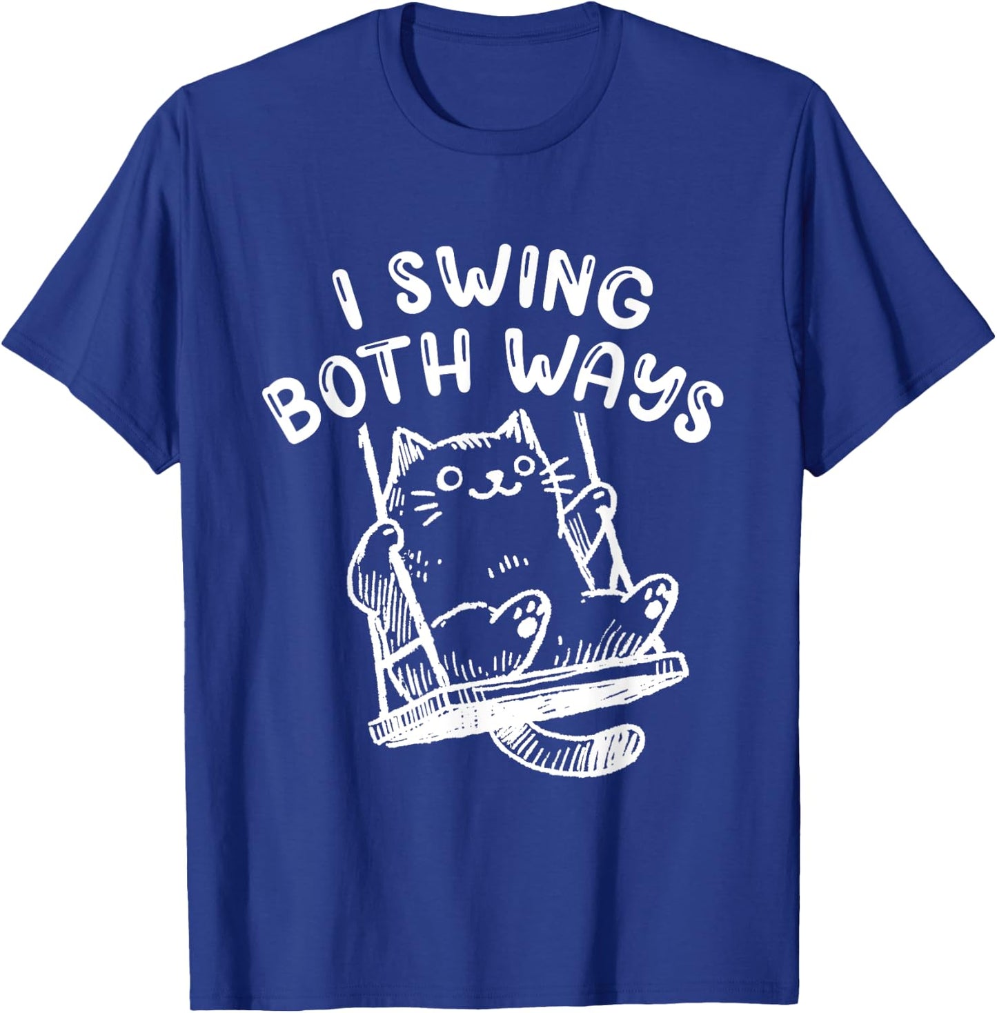 Bisexuell Bi Pride Cute Cat I Swing Both Ways Women T-Shirt - T-Shirt | Royal