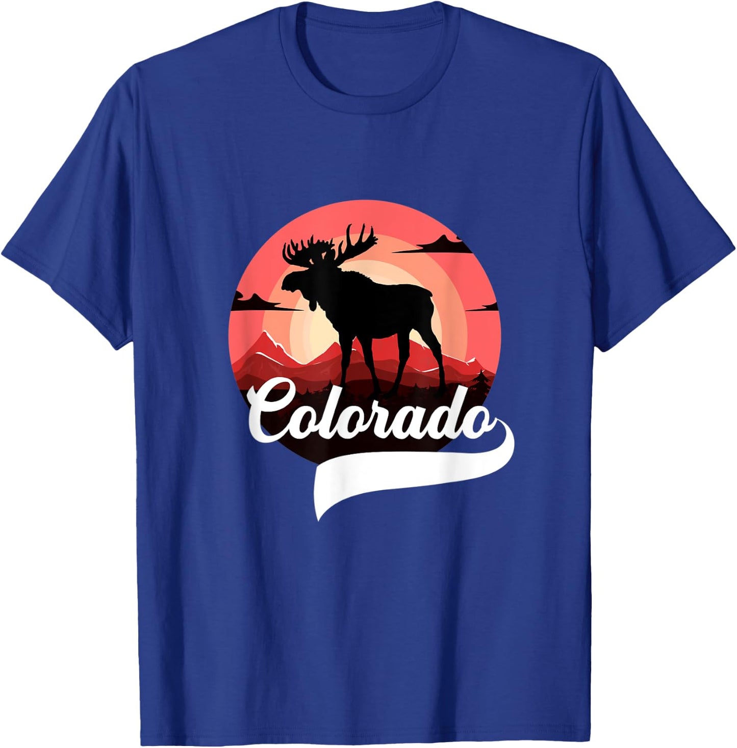 Colorado Moose State Forest Denver Aspen Boulder Moose Day T-Shirt - T-Shirt | Royal