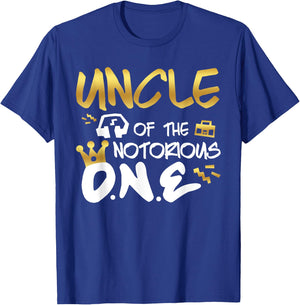 Uncle Of The Notorious One Old School 1st Hip Hop Birthday T-Shirt - T-Shirt | Royal
