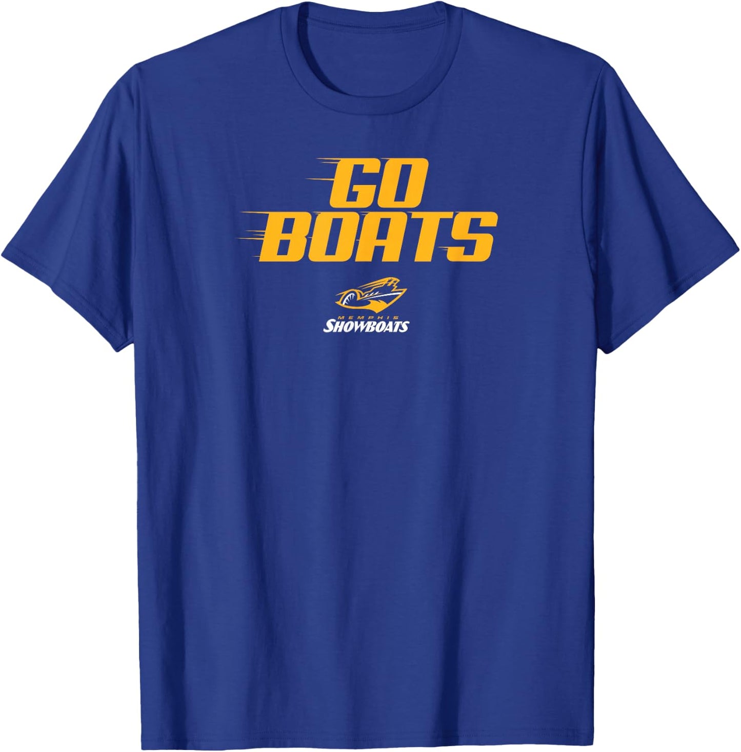 Memphis Showboats UFL - Go Boats - Memphis Football T-Shirt - T-Shirt | Royal