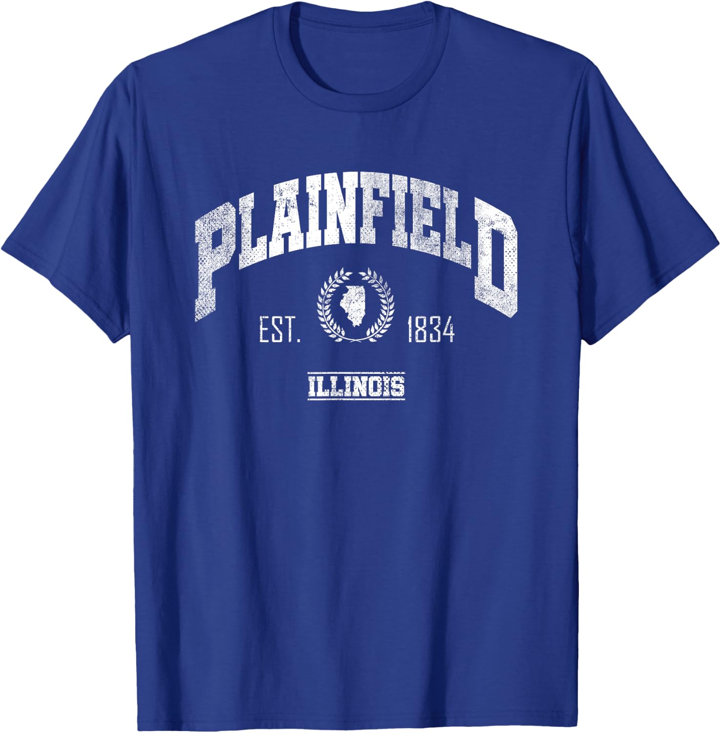 Plainfield IL | Illinois | Vintage Throwback T-Shirt - T-Shirt | Royal