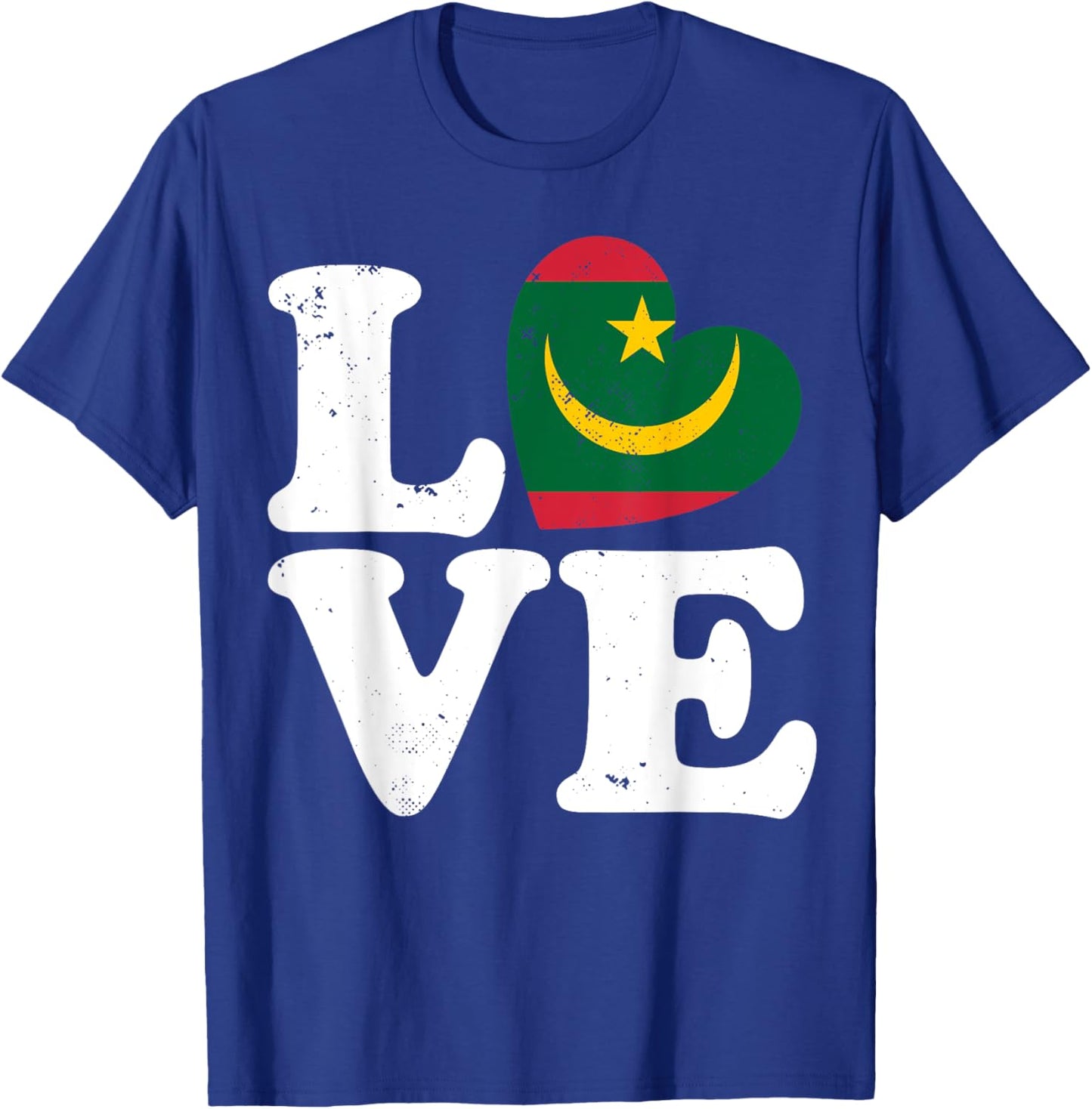 Love Heart Mauritania Proud Mauritania Flag T-Shirt - T-Shirt | Royal
