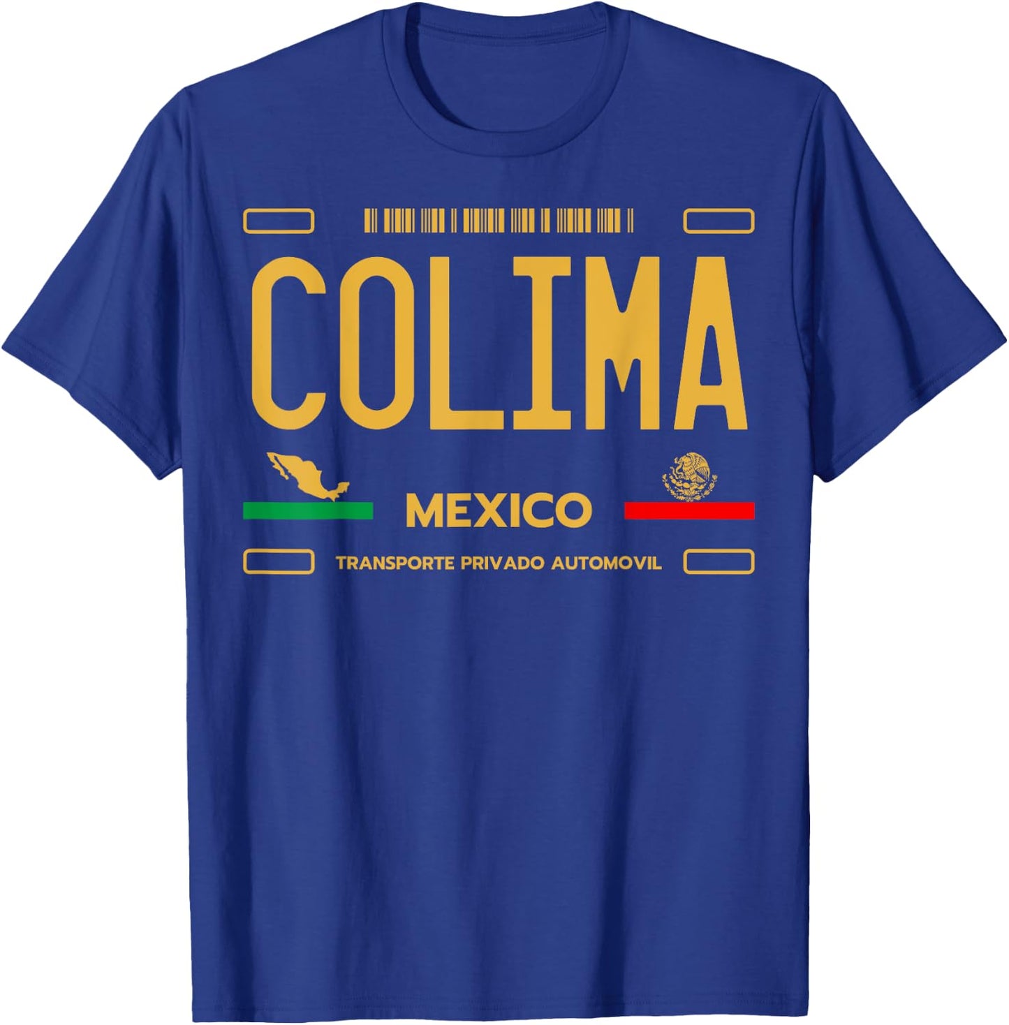 Colima Mexico License Plate Aesthetic, Colima T-Shirt - T-Shirt | Royal