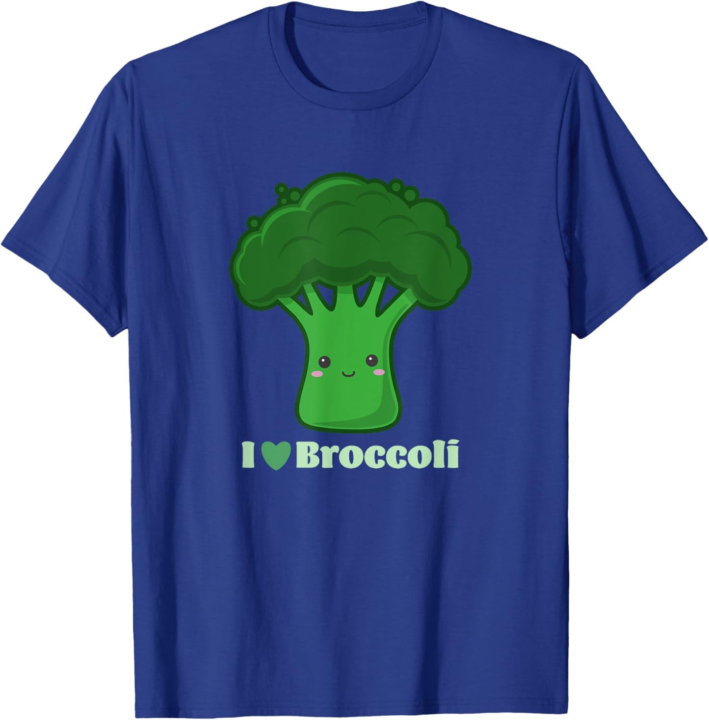 Funny Vegan Cute Vegetables I Love Broccoli , Black, S T-Shirt - T-Shirt | Royal