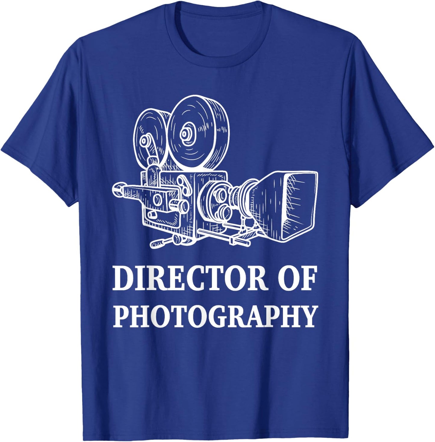Vintage Movie Camera Cinematography Director Photography DP T-Shirt - T-Shirt | Royal
