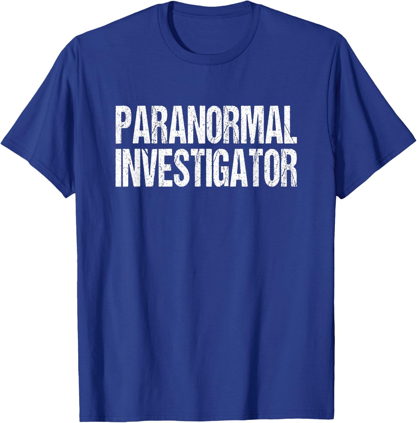 Paranormal Investigator Lazy Halloween Ghost Hunter Costume T-Shirt - T-Shirt | Royal