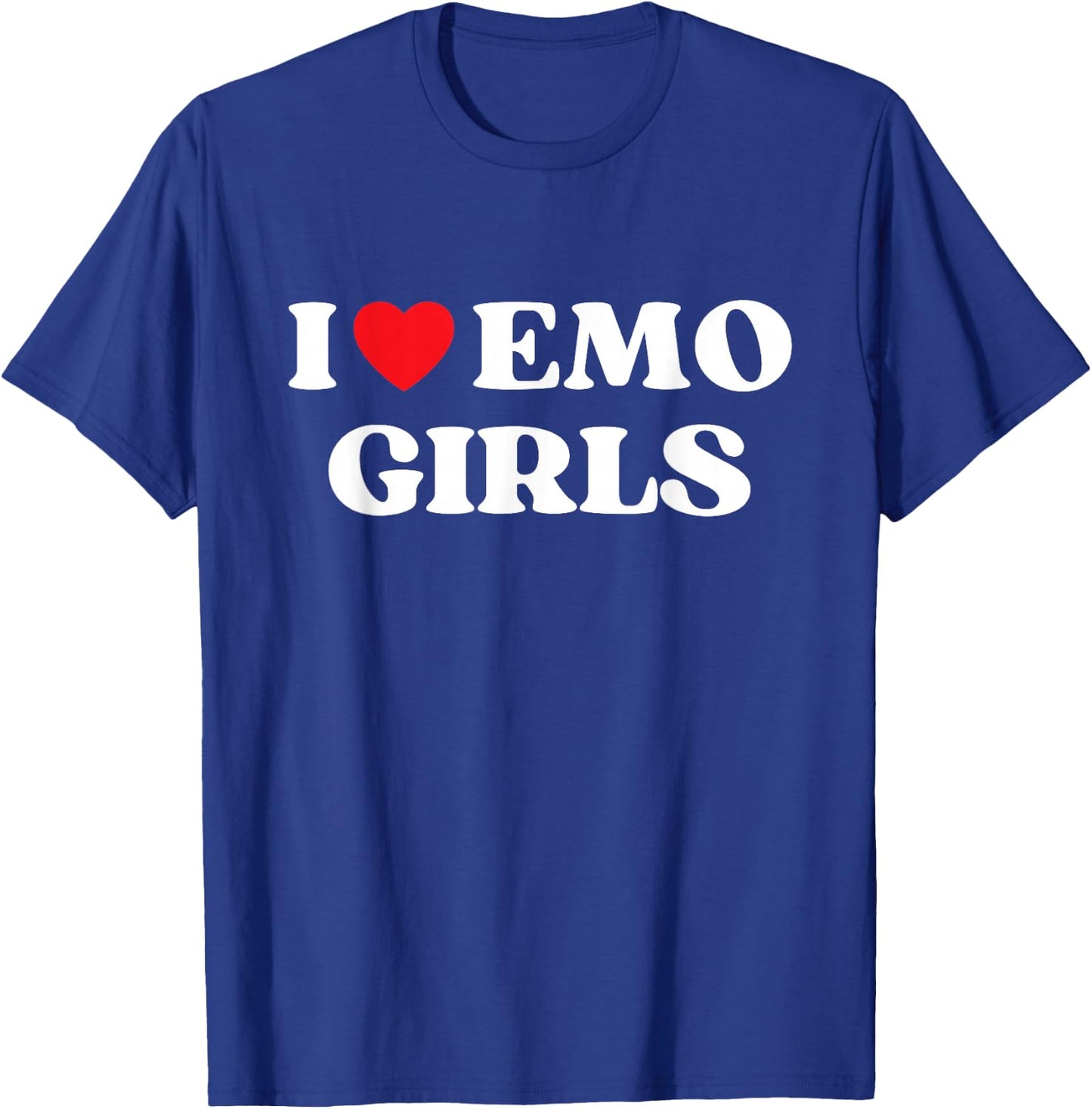 I Heart Emo Girls Funny Quote Red Heart Emo Girl Style T-Shirt - T-Shirt | Royal