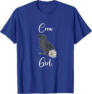 Crow Girl Shirt Cute Cartoon Crow I Love Crows T-Shirt - T-Shirt | Royal