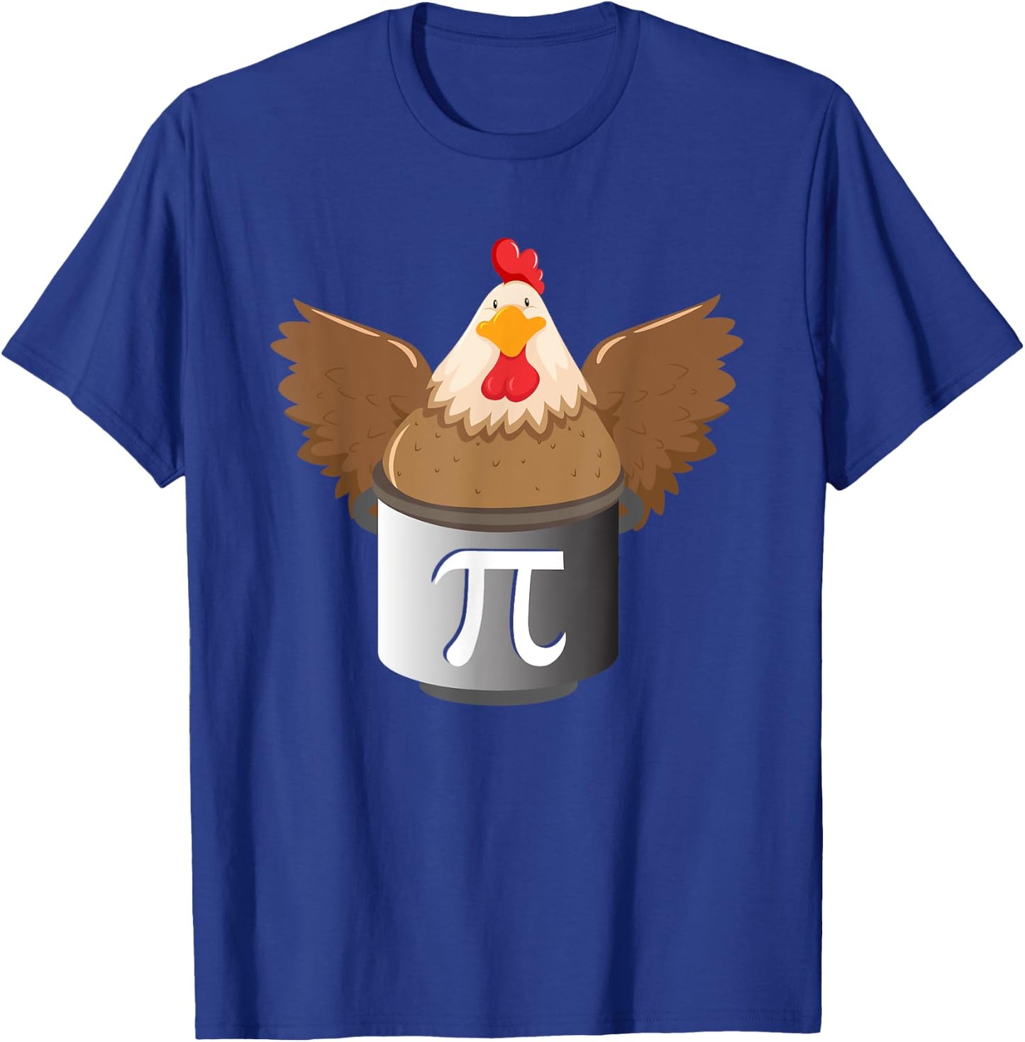 Chicken Pot Pi - Funny Pi Math Lover Math Teacher Math Geek T-Shirt - T-Shirt | Royal