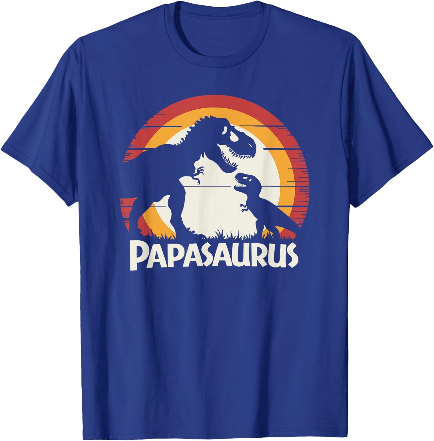 Papa Dinosaur Tyrannosaurus Rex Men's PapaSaurus T-Shirt - T-Shirt | Royal