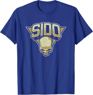 SIDO Women's Skull Black Oversize Skull Pattern Classic with Skull Pattern Small EU Regular Small T-Shirt - T-Shirt | Royal