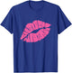 Bold Pink Lip Kiss Love Yourself Empowerment in 80s Style T-Shirt - T-Shirt | Royal
