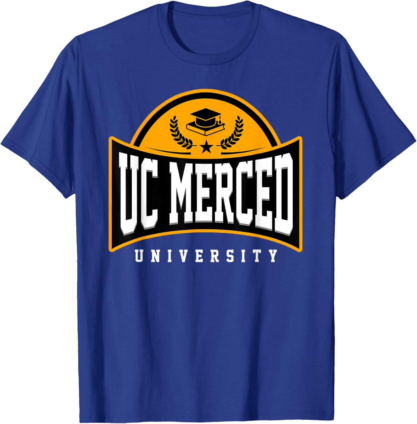 UC Merced University Arch Vintage Design Retro Men Women T-Shirt - T-Shirt | Royal