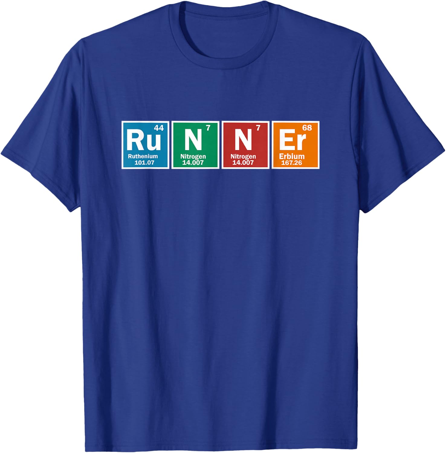Runners Periodic Table Runner T-Shirt - T-Shirt | Royal