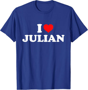 I Love Julian T-Shirt - T-Shirt | Royal
