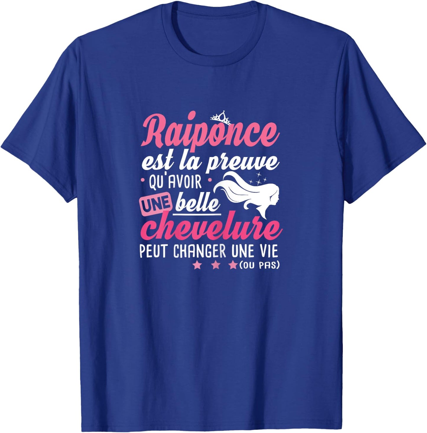 Rapunzel Hair Gift Dressing Table Hairstyle Humour Woman , Black T-Shirt - T-Shirt | Royal