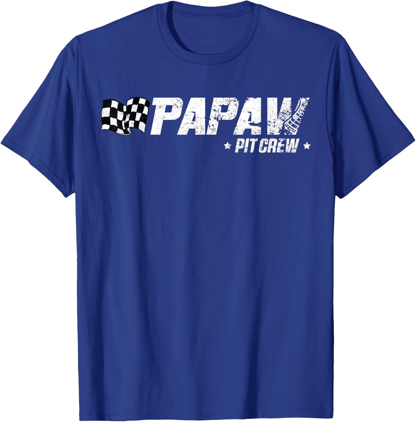 Papaw Pit Crew Race Car Birthday Family Racing T-Shirt - T-Shirt | Royal