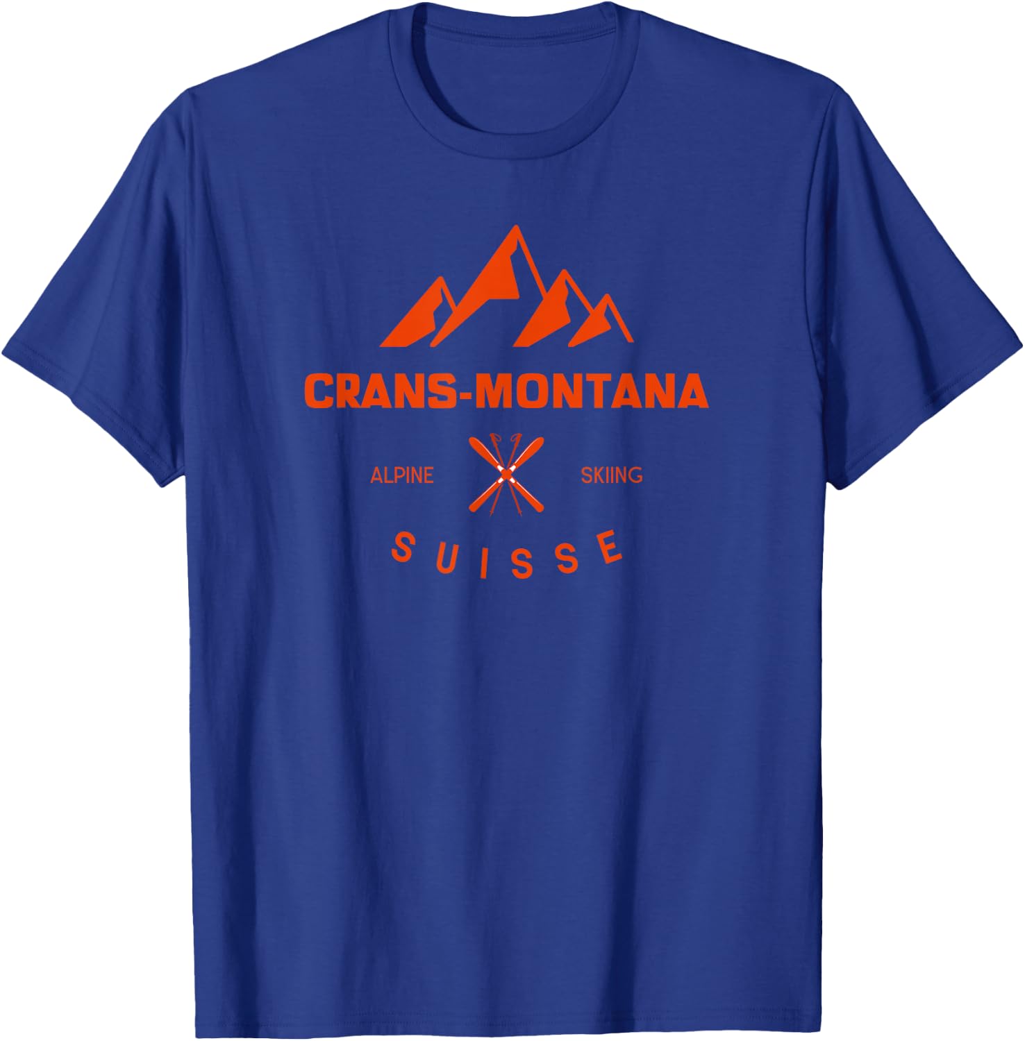 Crans-Montana Schweiz , Black, S T-Shirt - T-Shirt | Royal
