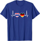 Thailand Deutschland Herzschlag Flagge Deutsch Thailänder T-Shirt - T-Shirt | Royal