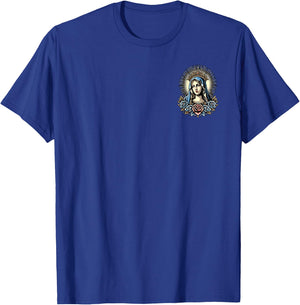 Virgin Mary Religious Art Spiritual Devotion T-Shirt - T-Shirt | Royal