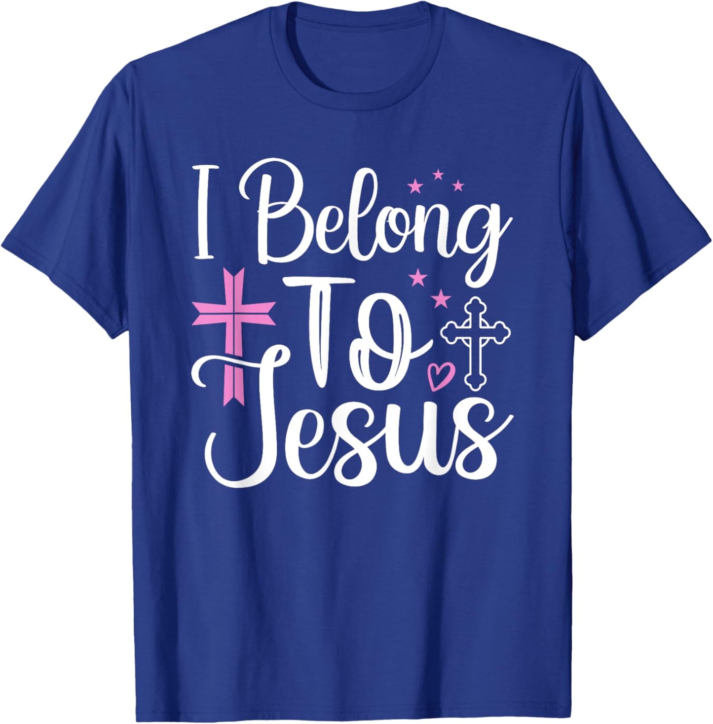 God Faith Cross Christians I Belong To Jesus T-Shirt - T-Shirt | Royal