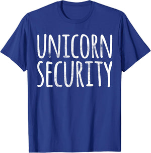 Unicorn Security Halloween Costume Dad Men Husband Easy Lazy T-Shirt - T-Shirt | Royal