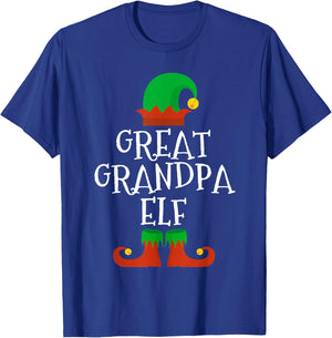 Family I'm The Great Grandpa Elf Christmas Matching Pajama T-Shirt - T-Shirt | Royal