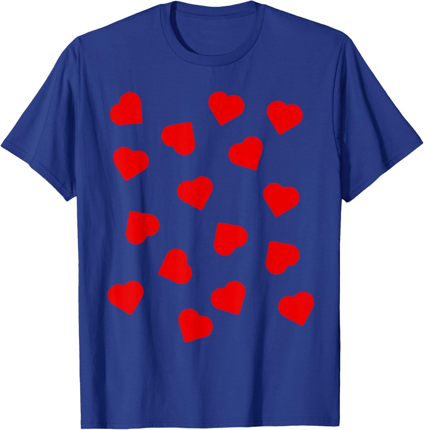 Red Love Hearts Pattern Cupid Halloween Dress Up Costume Fun , black T-Shirt - T-Shirt | Royal