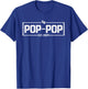 Pop-Pop Est. 2024 Pop-Pop 2024 Logo New Grandpa Fathers Day T-Shirt - T-Shirt | Royal