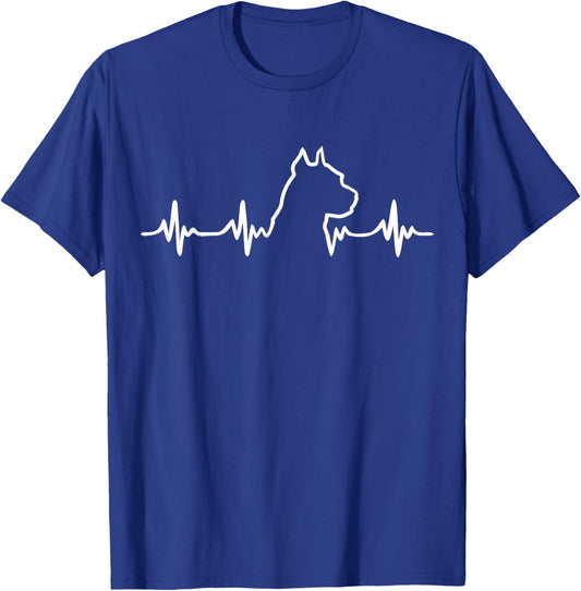 Pitbull Heartbeat T-Shirt - T-Shirt | Royal