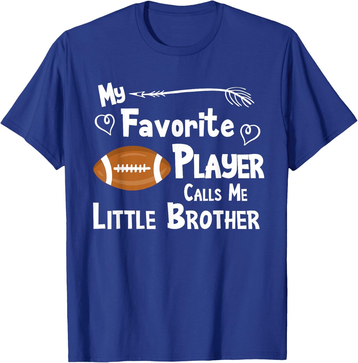 Favorite Player Little Brother Football T-Shirt - T-Shirt | Royal