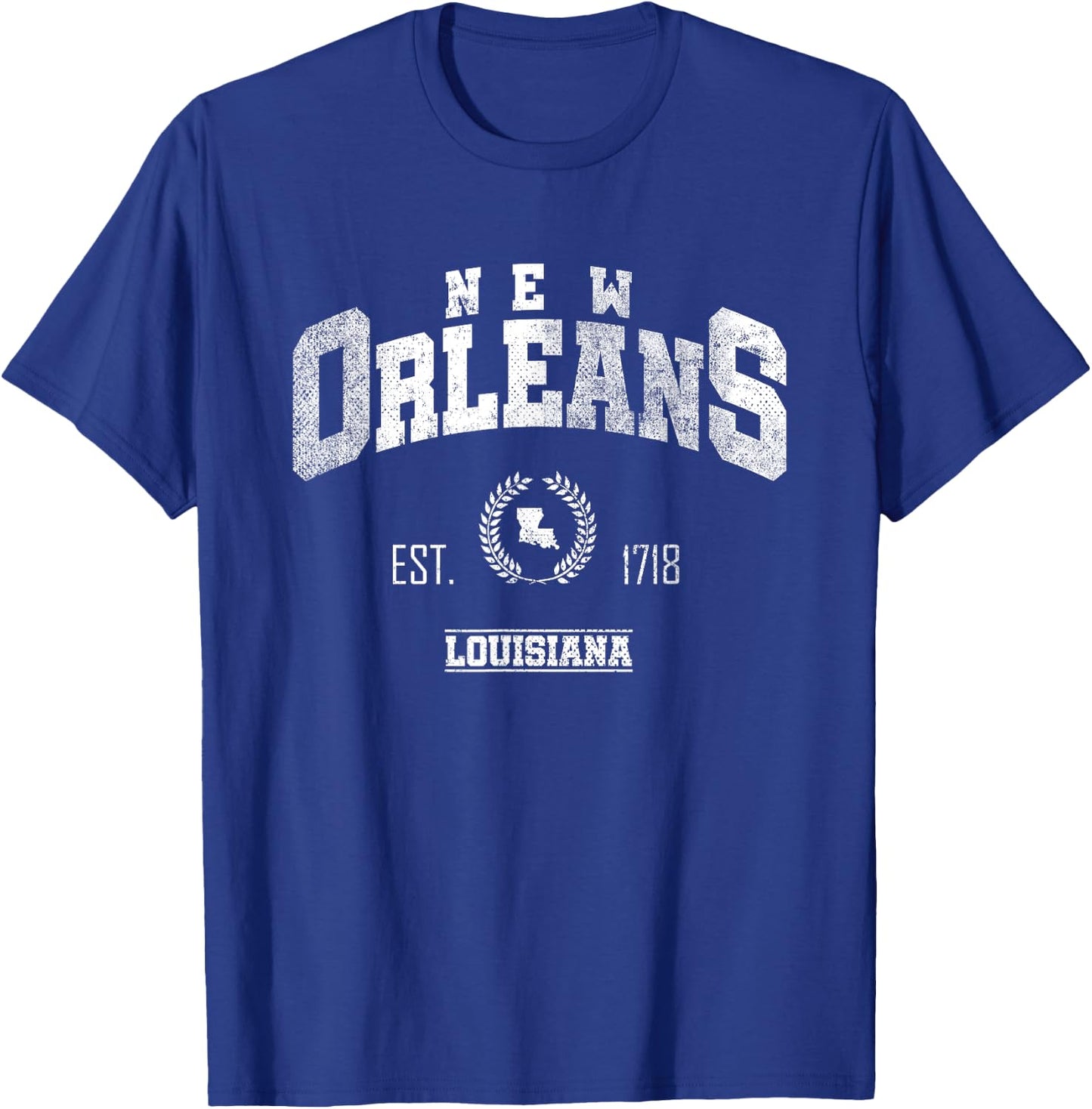 New Orleans LA | Louisiana | Vintage Throwback T-Shirt - T-Shirt | Royal