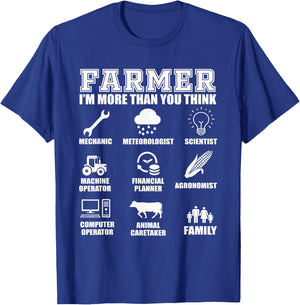 Great Farmer Gift Tractor Farm Cattle Arable Farming T-Shirt - T-Shirt | Royal