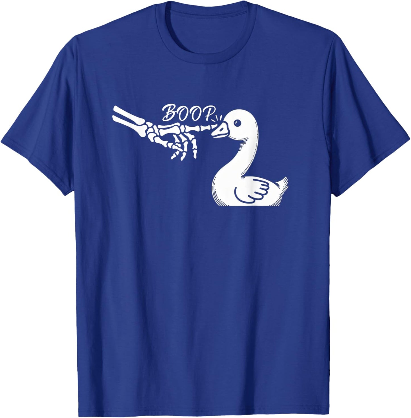 Goose Duck Skeleton Hand Boop Halloween Pet Women Girls Kids T-Shirt - T-Shirt | Royal