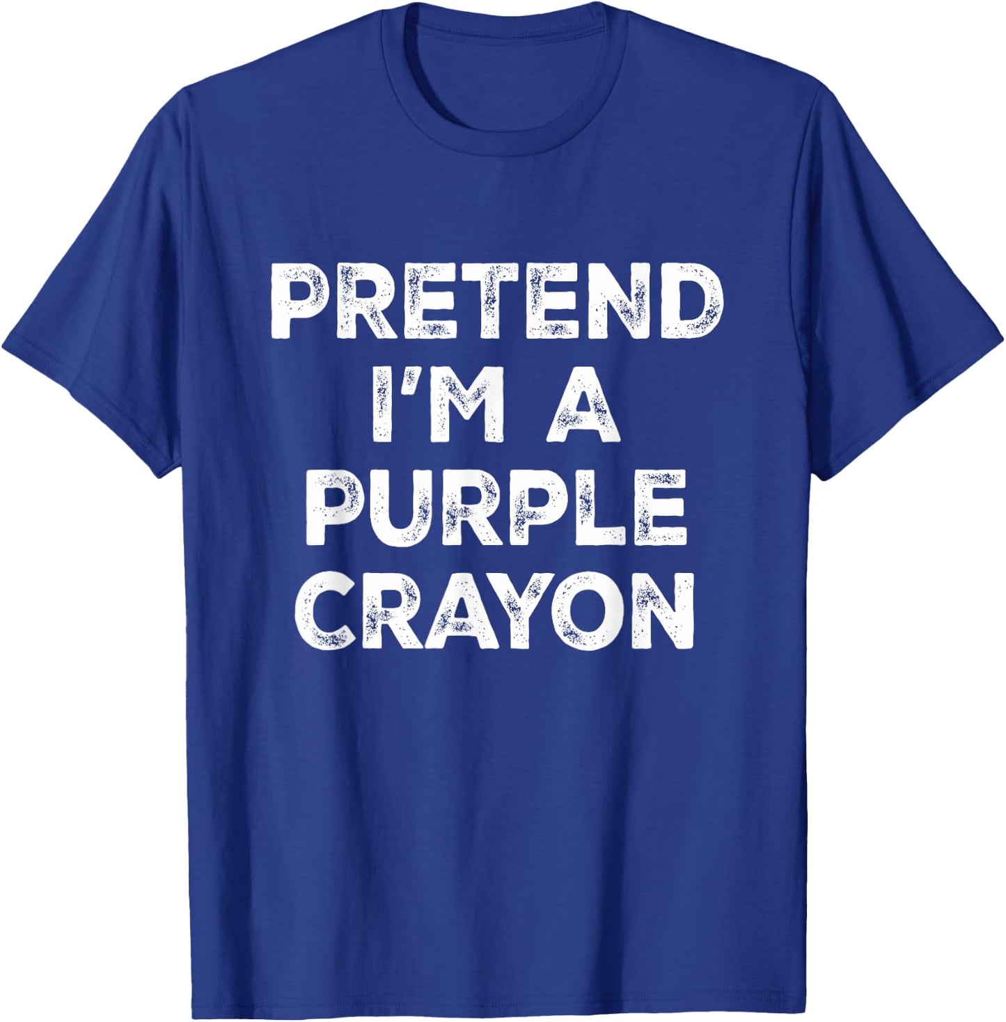 Pretend I'm A Purple Crayon Lazy Halloween Costume T-Shirt - T-Shirt | Royal