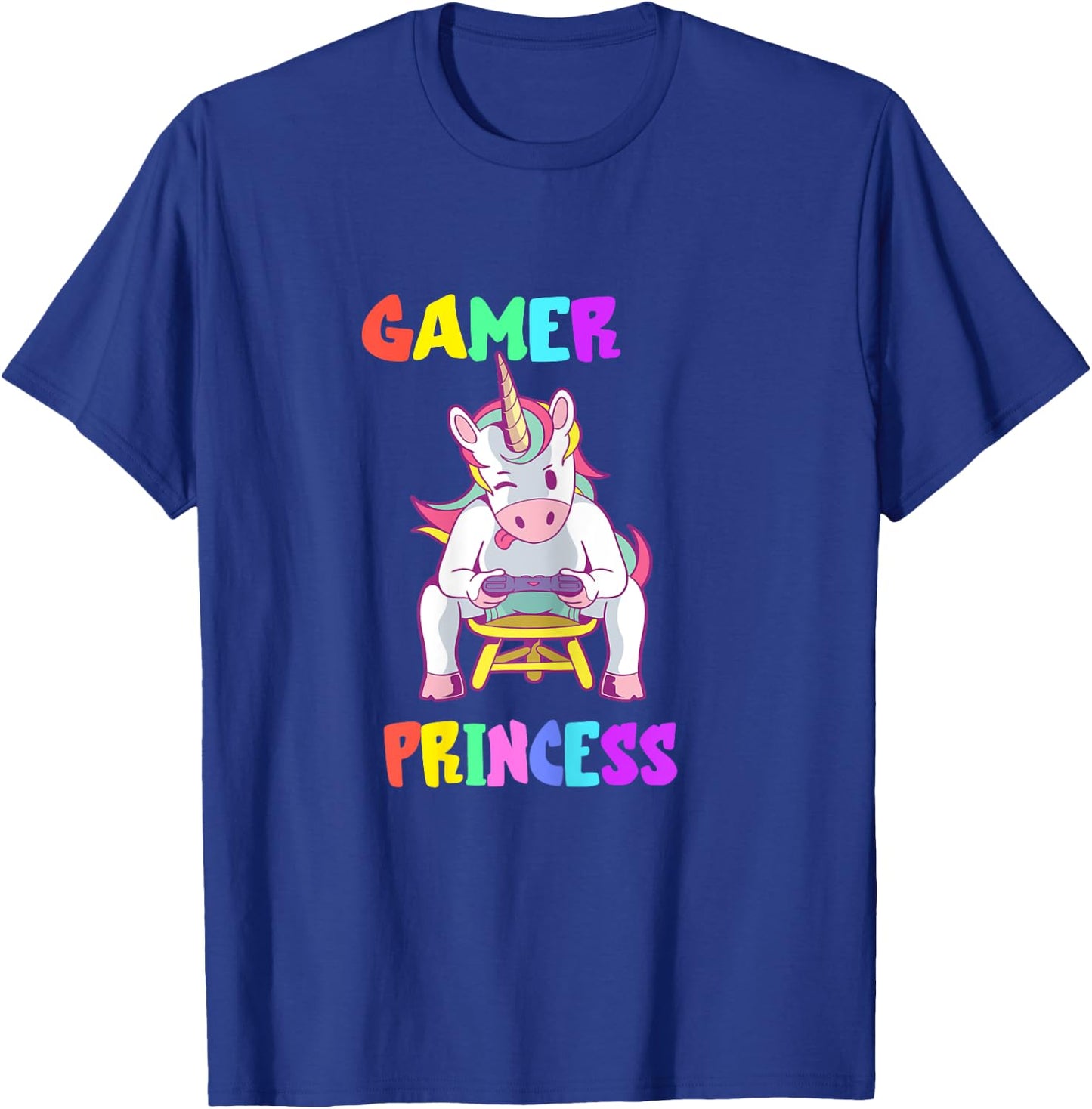 Gamer Princess Gaming Princess Gaming Unicorn Console Player T-Shirt - T-Shirt | Royal