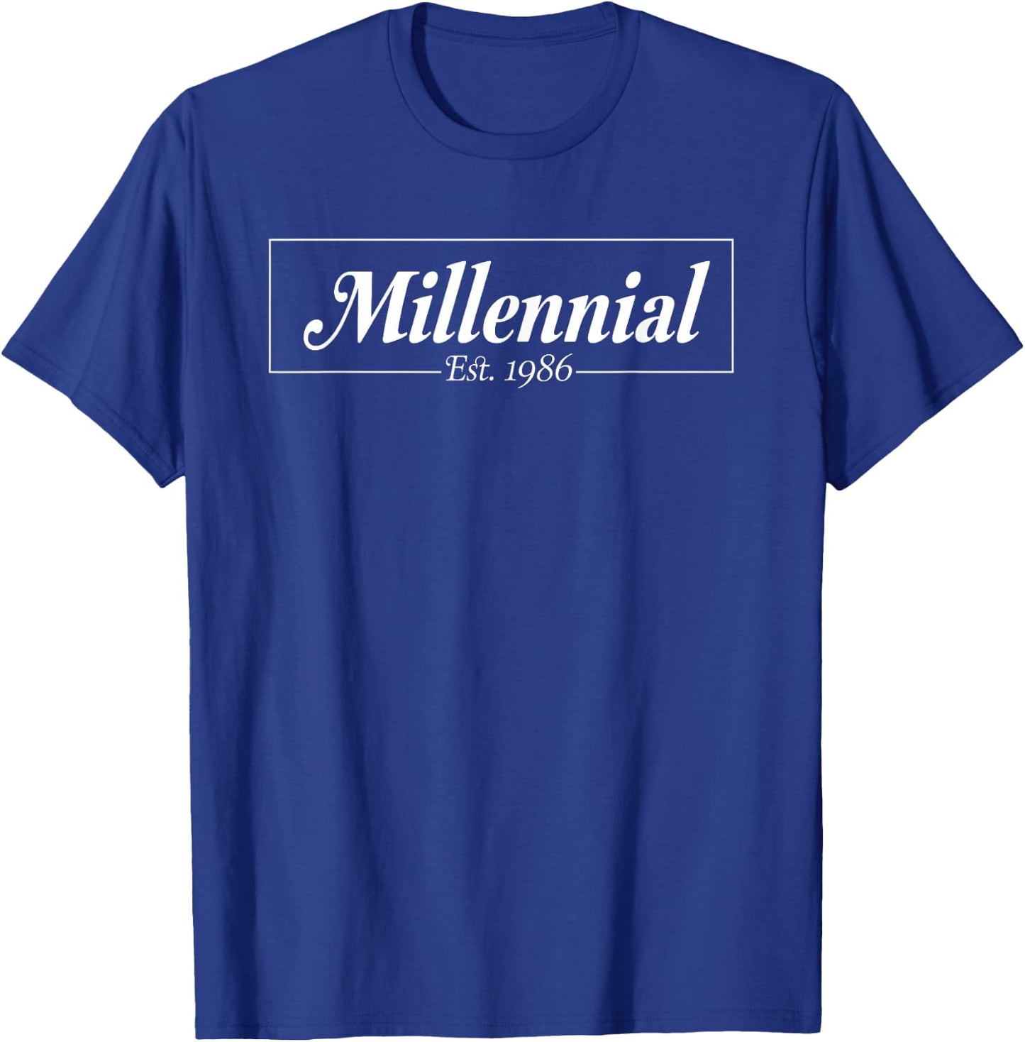 Millennial Established 1986 Birth Year T-Shirt - T-Shirt | Royal