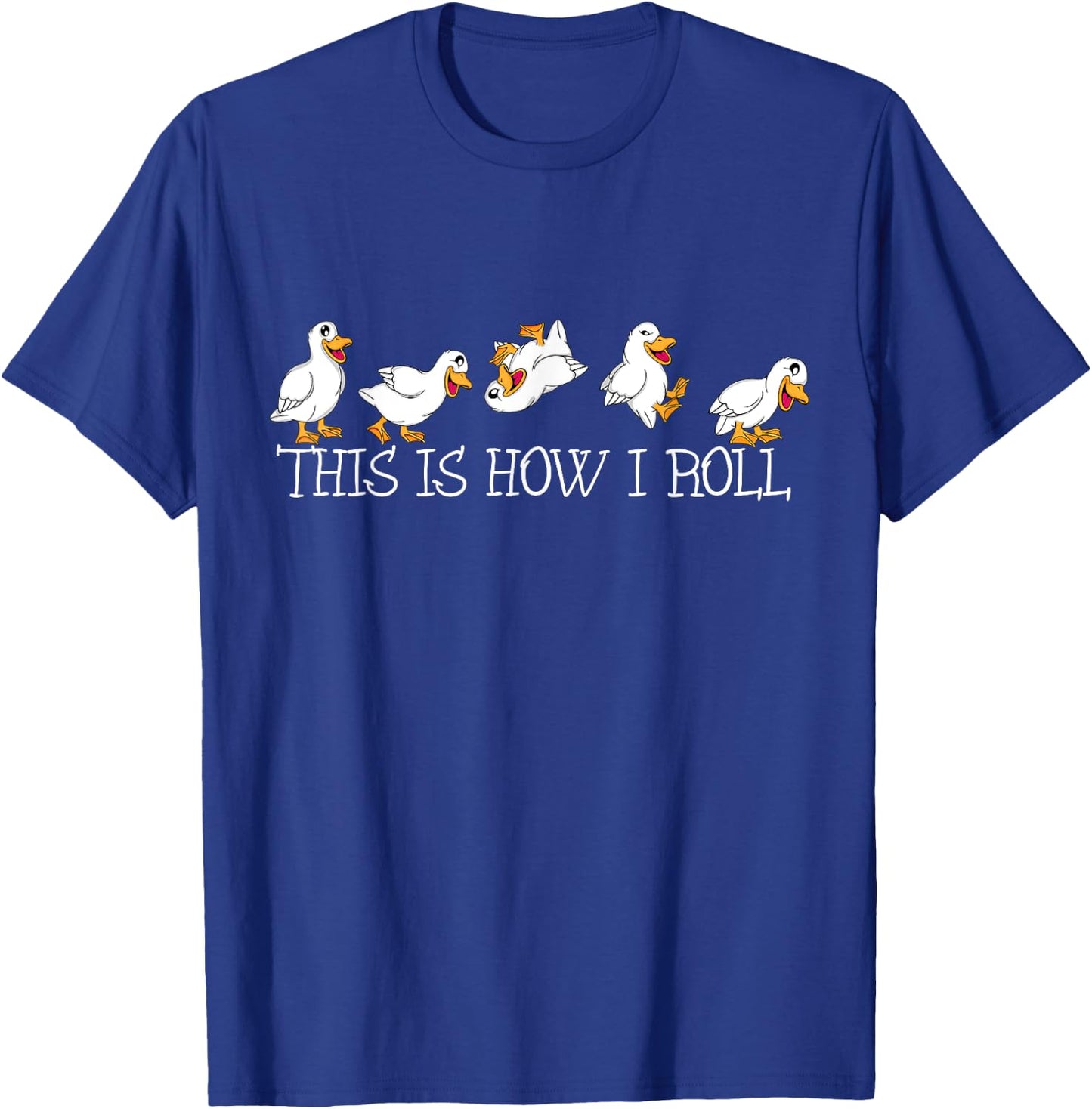 Duck Lover kids This Is How I Roll Cute Ducks T-Shirt - T-Shirt | Royal