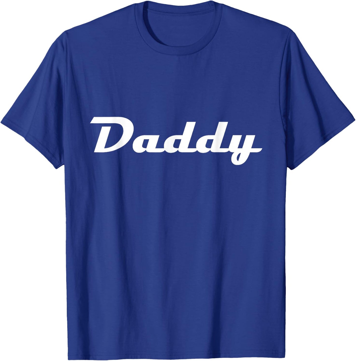 Daddy Classic Retro Lettering Father's Day Dad T-Shirt - T-Shirt | Royal