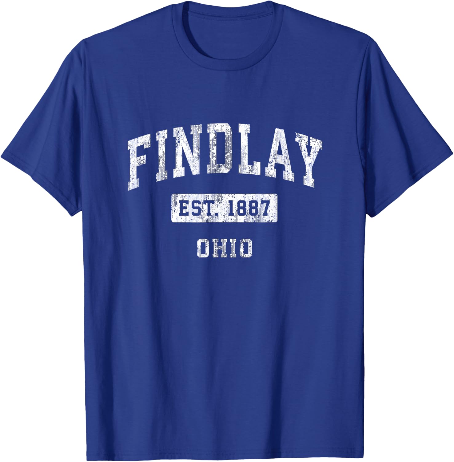 Findlay Ohio, OH, Vintage-Stil, etabliertes Sportdesign T-Shirt - T-Shirt | Royal