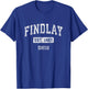 Findlay Ohio, OH, Vintage-Stil, etabliertes Sportdesign T-Shirt - T-Shirt | Royal