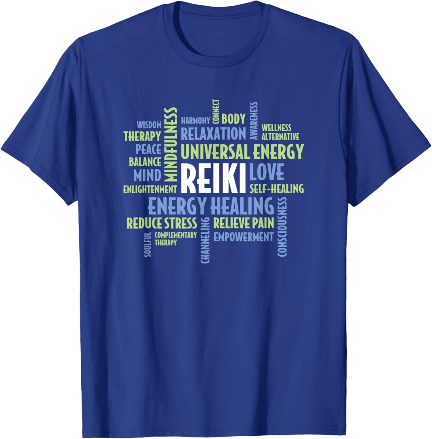 Reiki Word Cloud - Reiki Quotes for Reiki Practitioners T-Shirt - T-Shirt | Royal