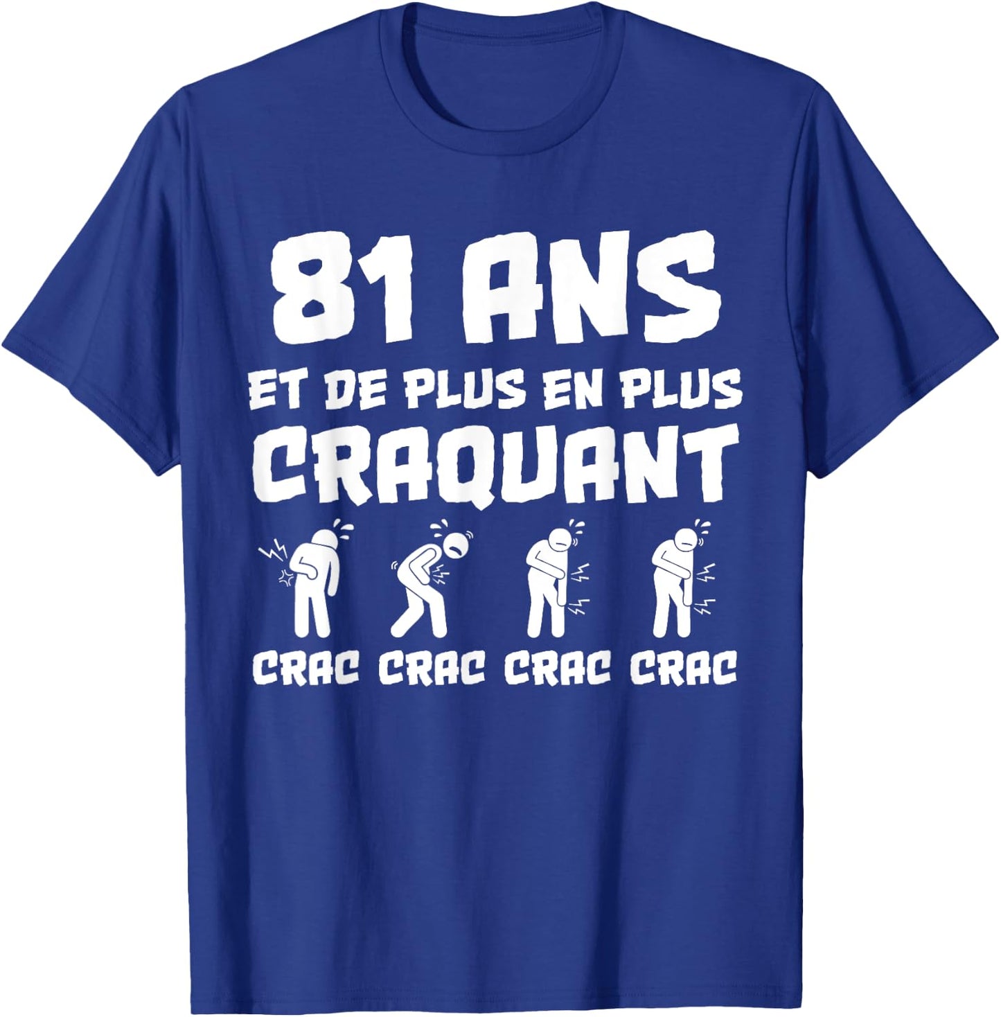 Birthday Gift Man 81 Years Funny T-Shirt - T-Shirt | Royal