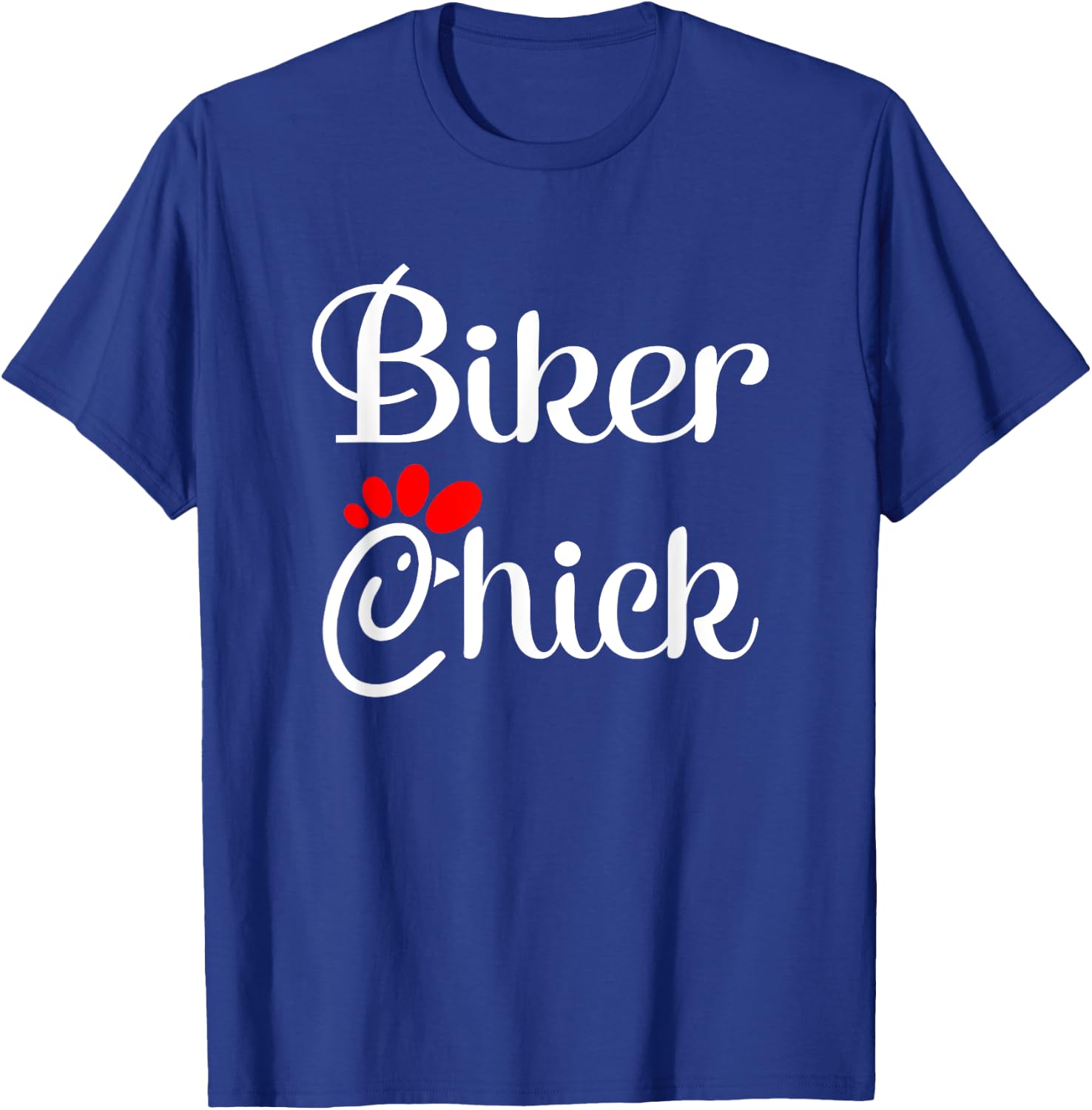 Biker Chick Motorcycle T-Shirt - T-Shirt | Royal