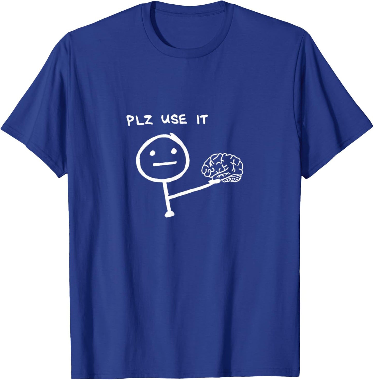 Klamottn Erwachsene Schwarz Cartoon Minimalist PLZ USE IT S T-Shirt - T-Shirt | Royal