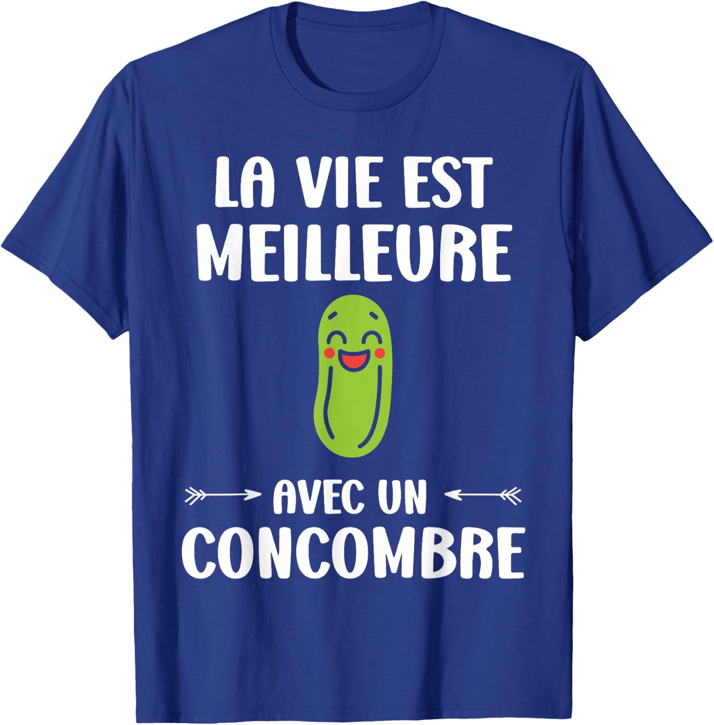 Humor Vegetable Life is Better with a Cucumber , Black, S T-Shirt - T-Shirt | Royal